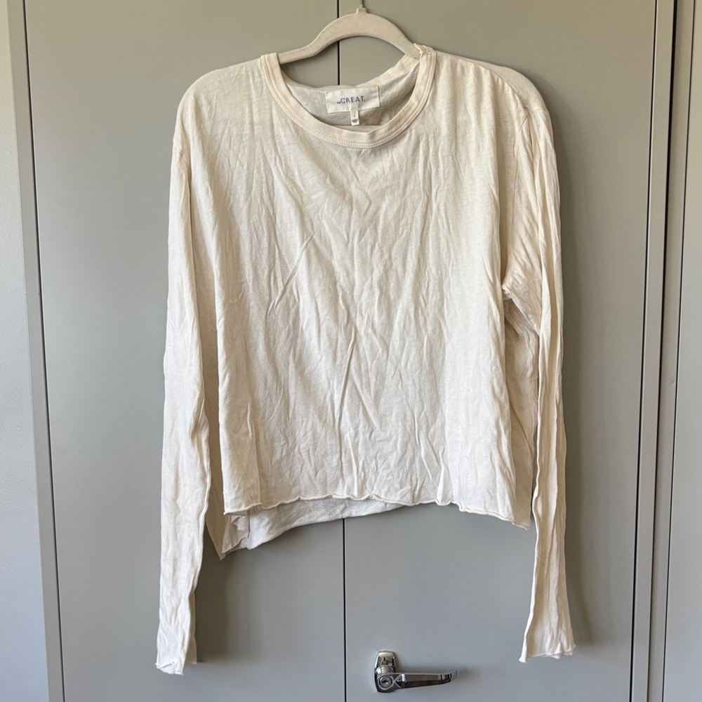 The great cream long sleeve top size 3 oversized S-M